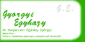 gyorgyi egyhazy business card